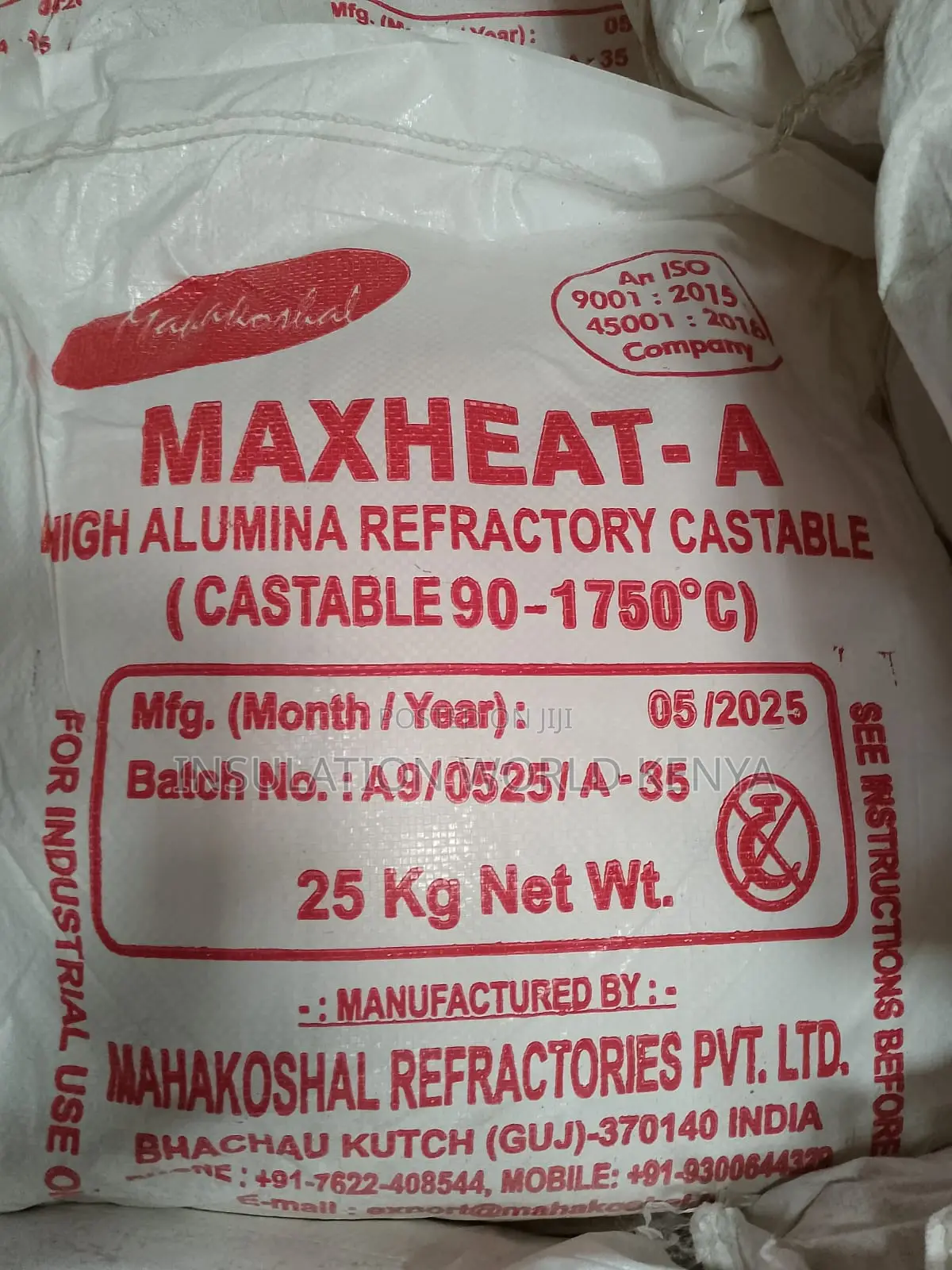 Boiler High Temperature Castable Cement Maxheat A