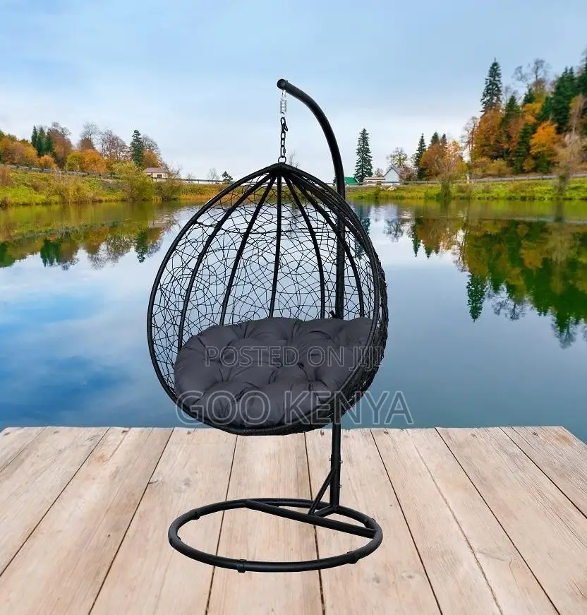 Home Chair; Rattan Outdoor Hanging Swing Chair for Patio Spaces