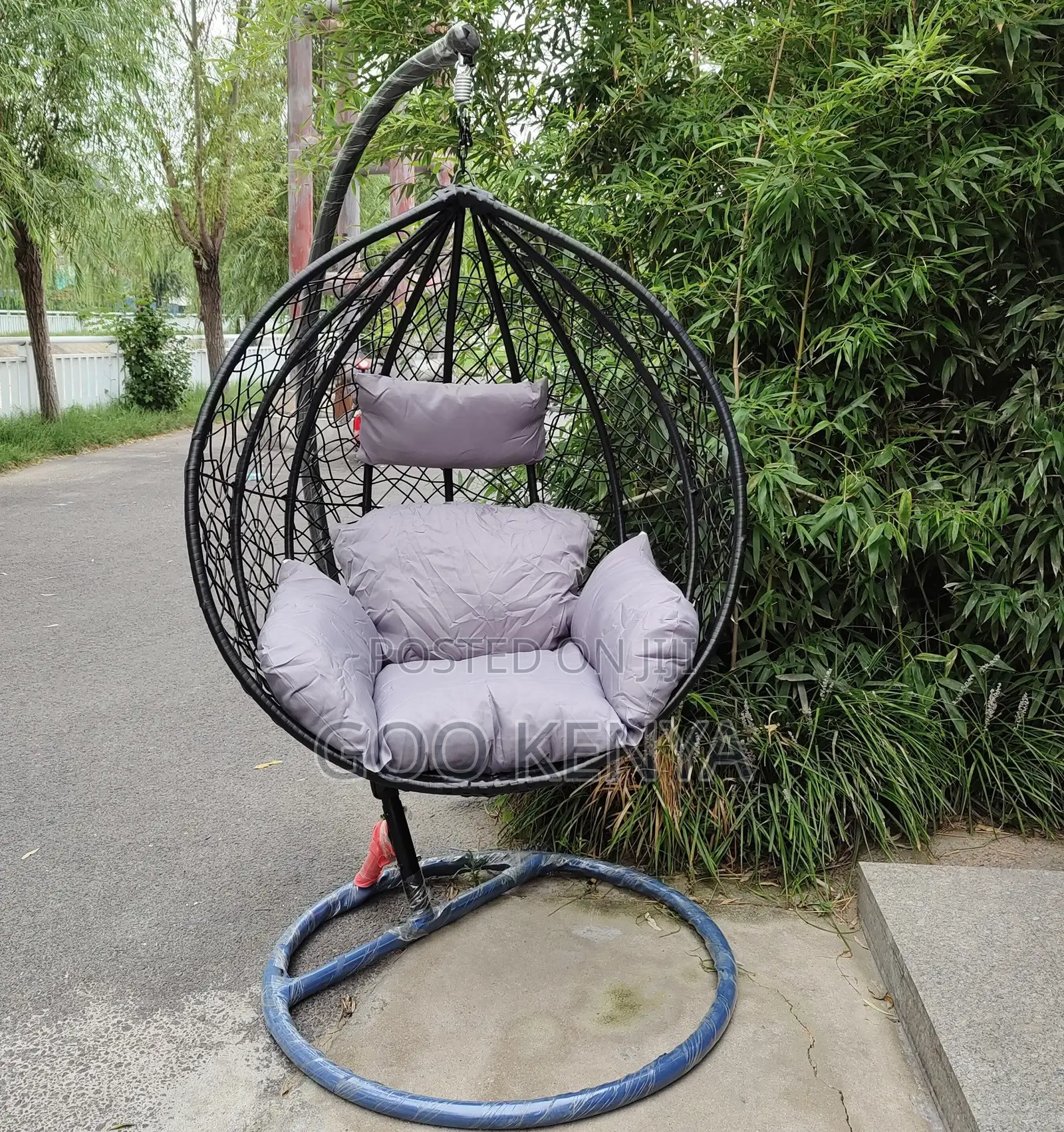 Home Chair; Rattan Outdoor Hanging Swing Chair for Patio Spaces