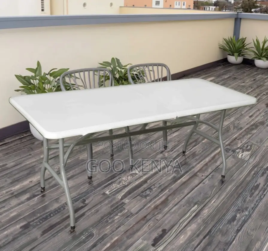Home Table; Portable Plastic Folding Table for Home, Patio, and Events