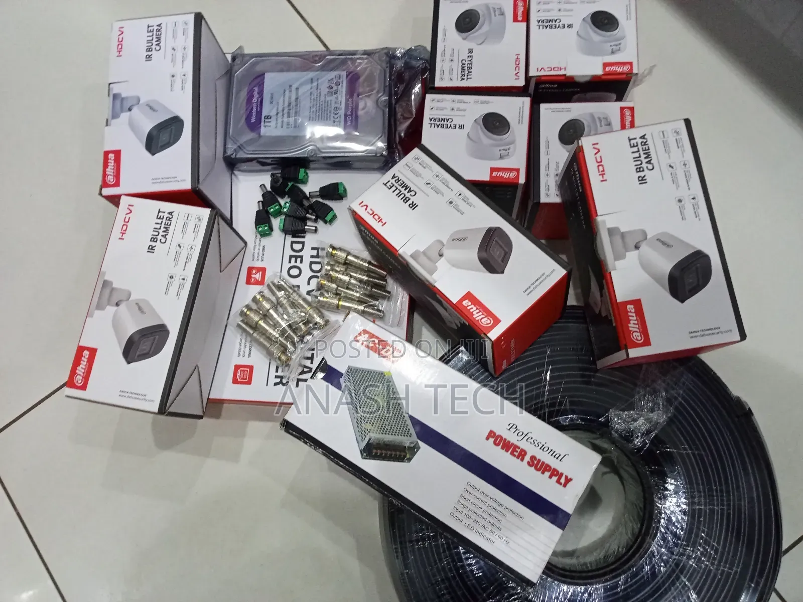 Economical 4 Channel Dahua Camera Package With 4 Cameras