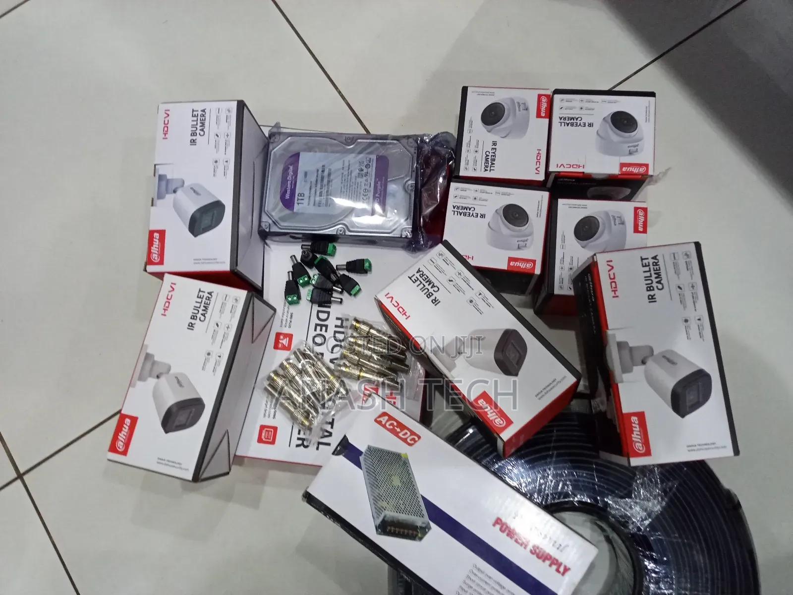 Userble 4 Channel Dahua CCTV Camera Package With Night Vision
