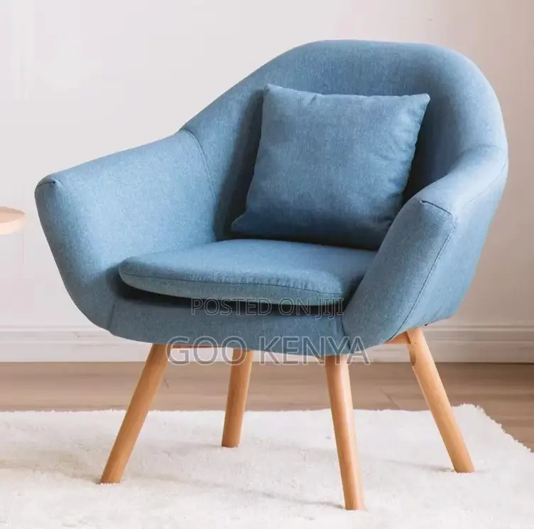 Home Chair; Elegant Wooden-Leg Accechair for Home Interiors