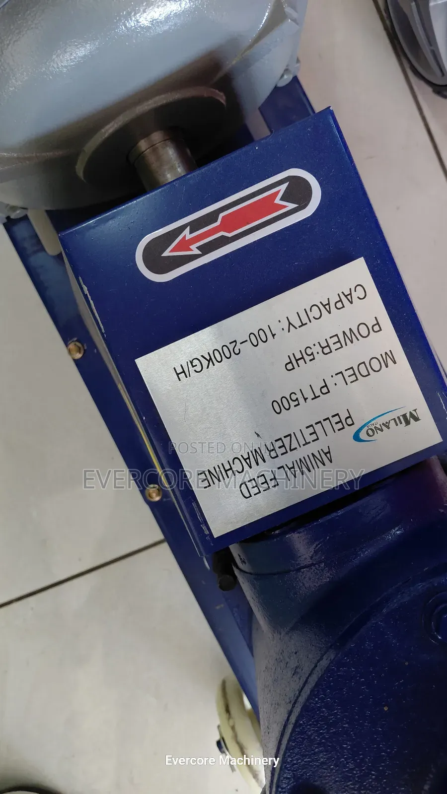 Milano Italia 5hp Animal Feed Pellet Maker Machine.