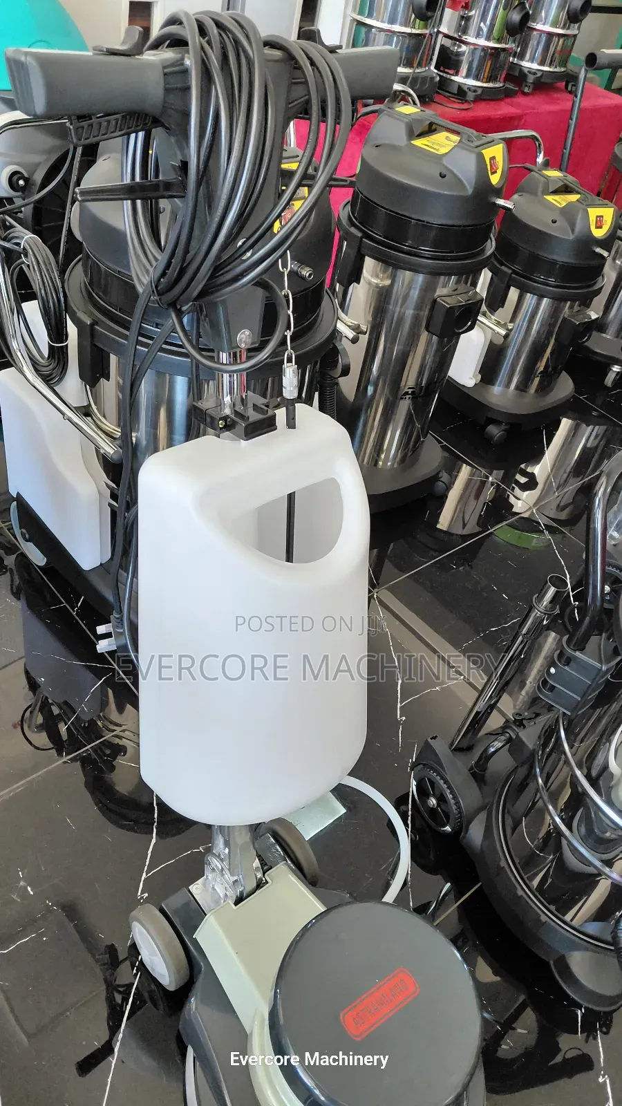 Astramilano Italy Floor/Carpet Scrubbing Machine With Accessories.