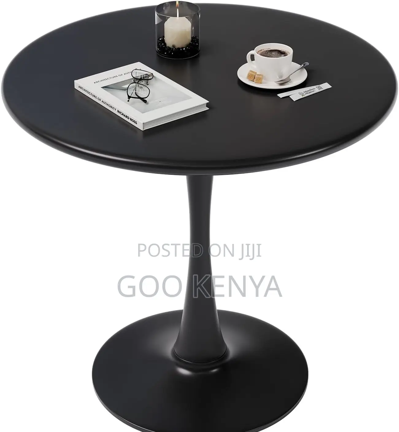 Home Table; Metal Base Table – Easy Assembly Round Marble Design