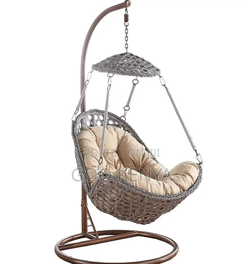 Home Chair; Wicker Single-Seat Hanging Chair for Patio Garden