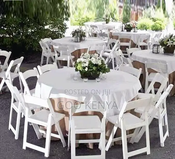 Home Chair; Multi-Purpose White Folding Chair for Outdoor Indoor Use