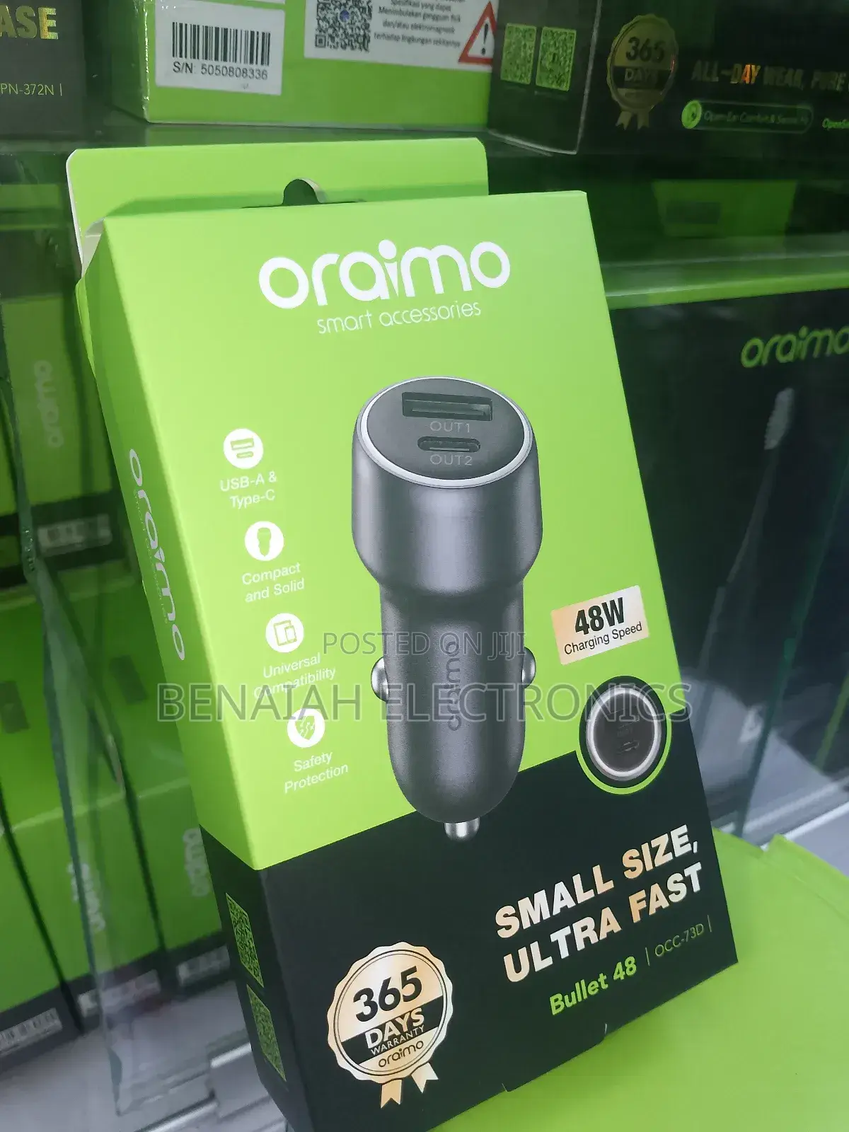 Car Phone Charger 48 Watts Oraimo Fast Charger