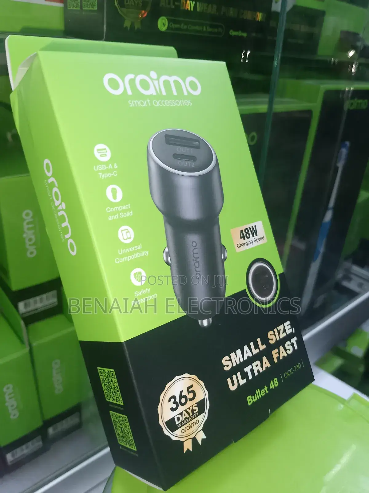 Car Phone Oraimo 48 Watts With Type C to C Cable