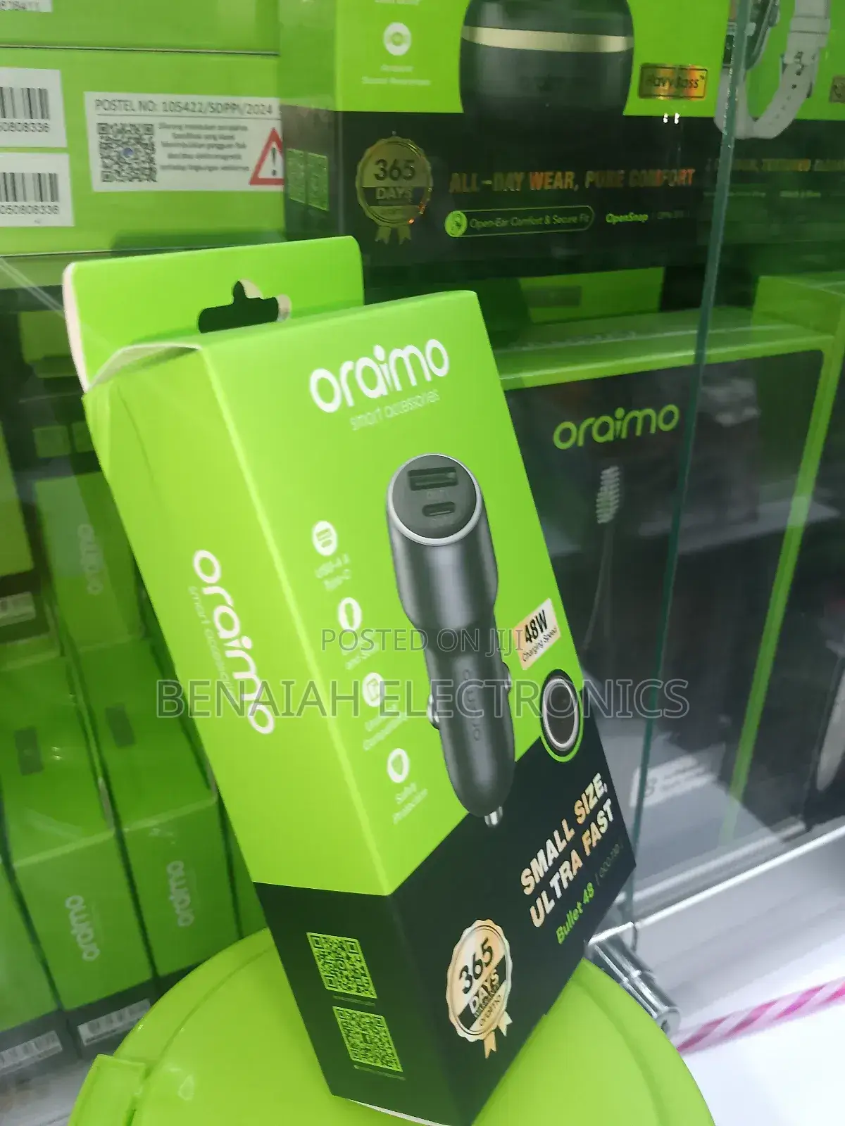 Car Phone Charger 48 Watts Bullet 48 Occ -73d With Type C Cable