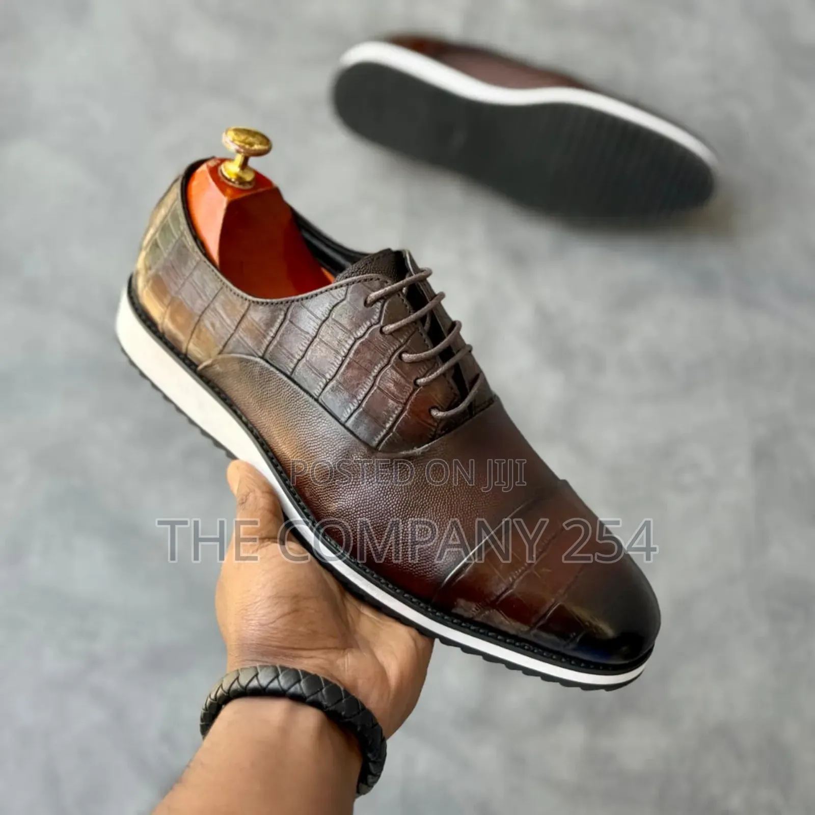 Quality Leather Rubber Sole Men Business Semi Casual Shoes