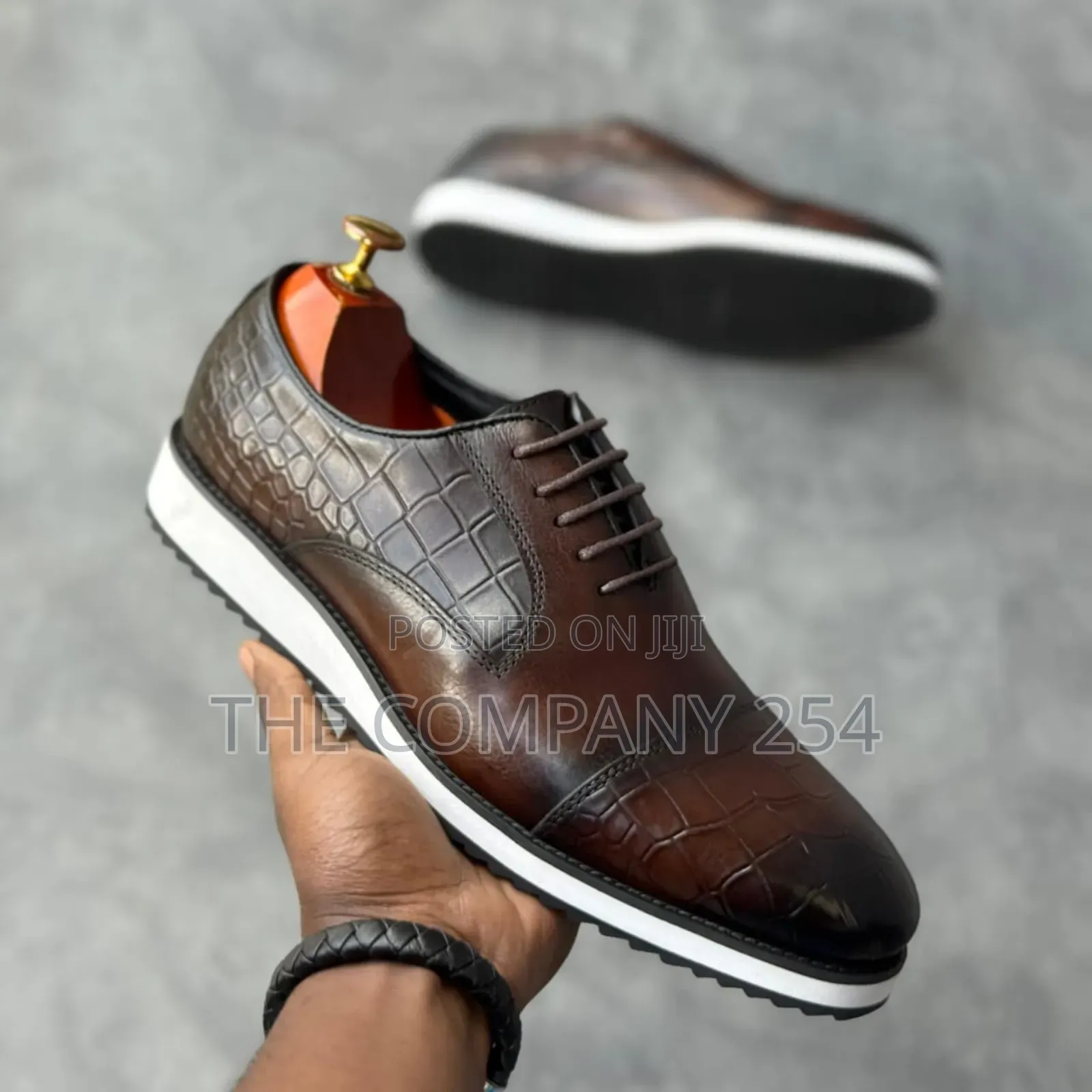 Quality Leather Rubber Sole Men Business Semi Casual Shoes