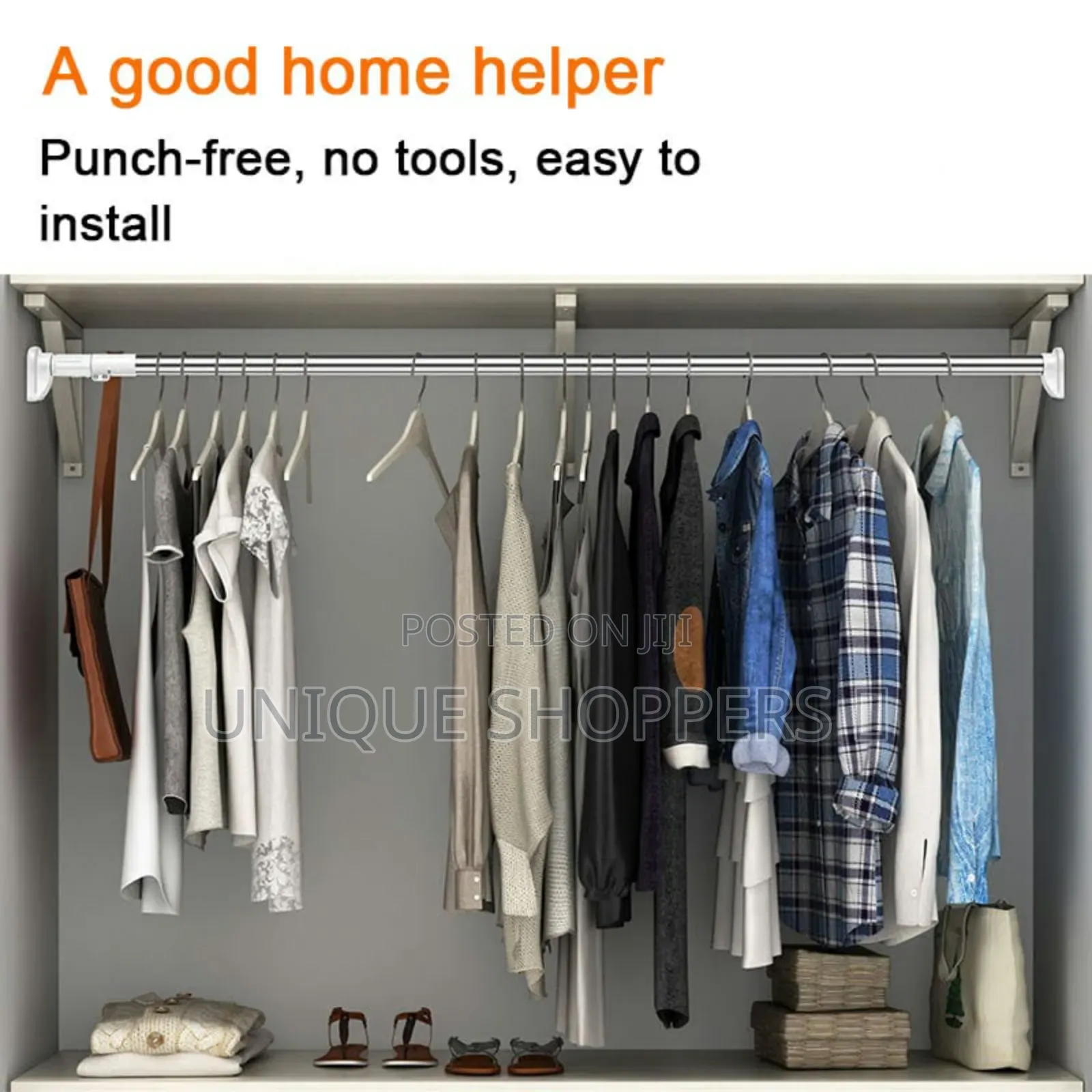 Clothes Hanger, Retractable Rod, Curtain Steel Rod, Adjustable