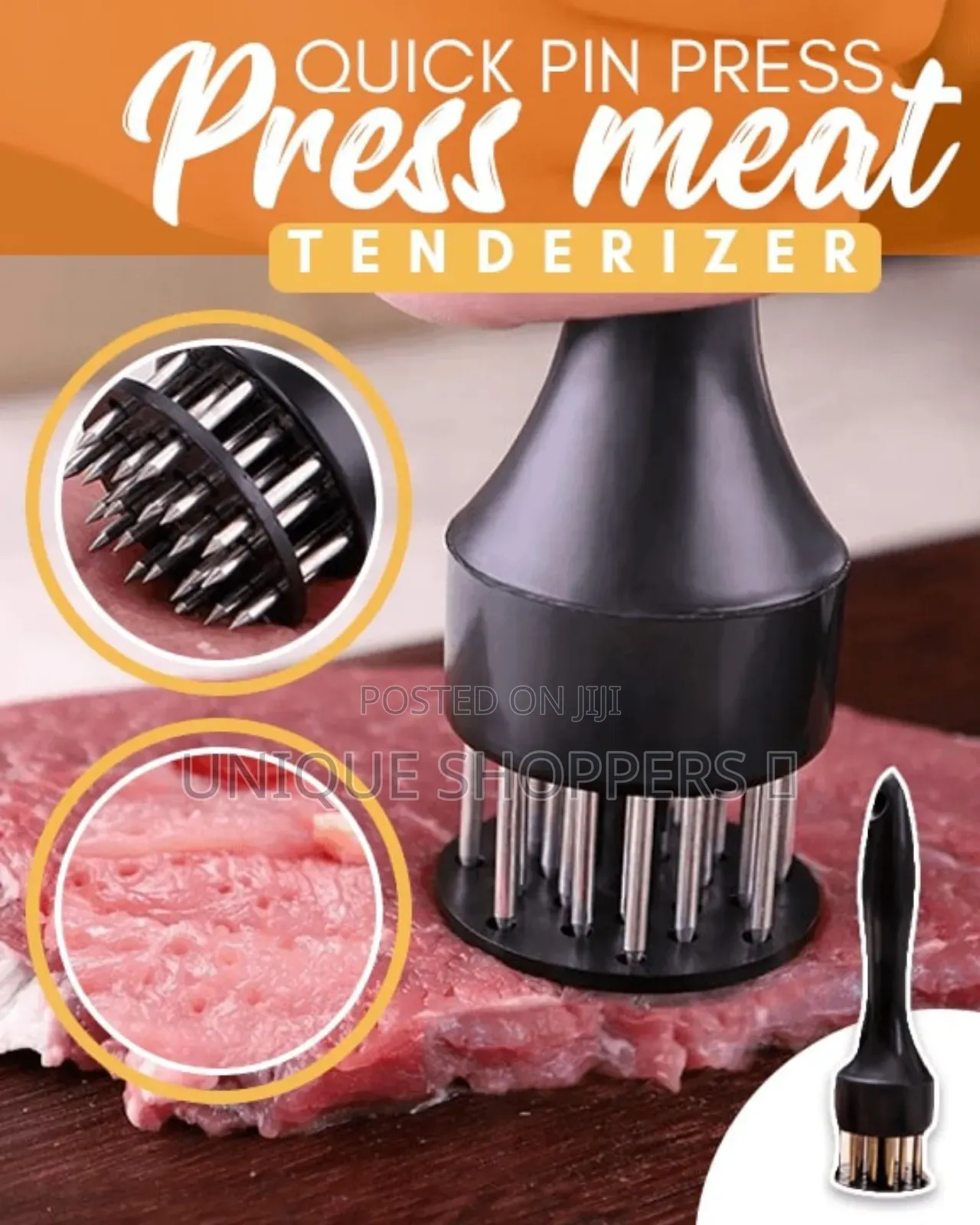 2 in 1 Meat Tenderizer Tool, 21 Stainless Steel Meat Tenderizer Needle