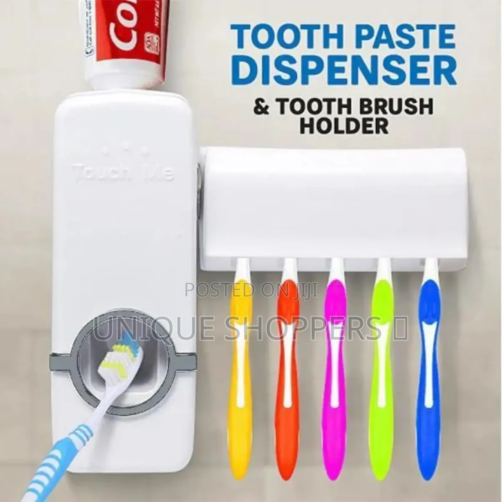 Toothpaste Dispenser Andtoothbrush Holder Set, Wall Mounted Automatic