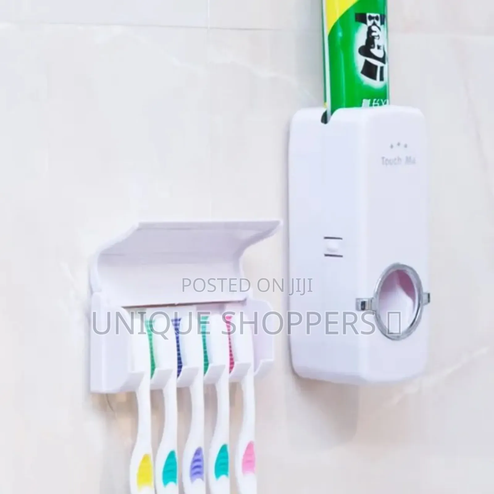 Toothpaste Dispenser Andtoothbrush Holder Set, Wall Mounted Automatic