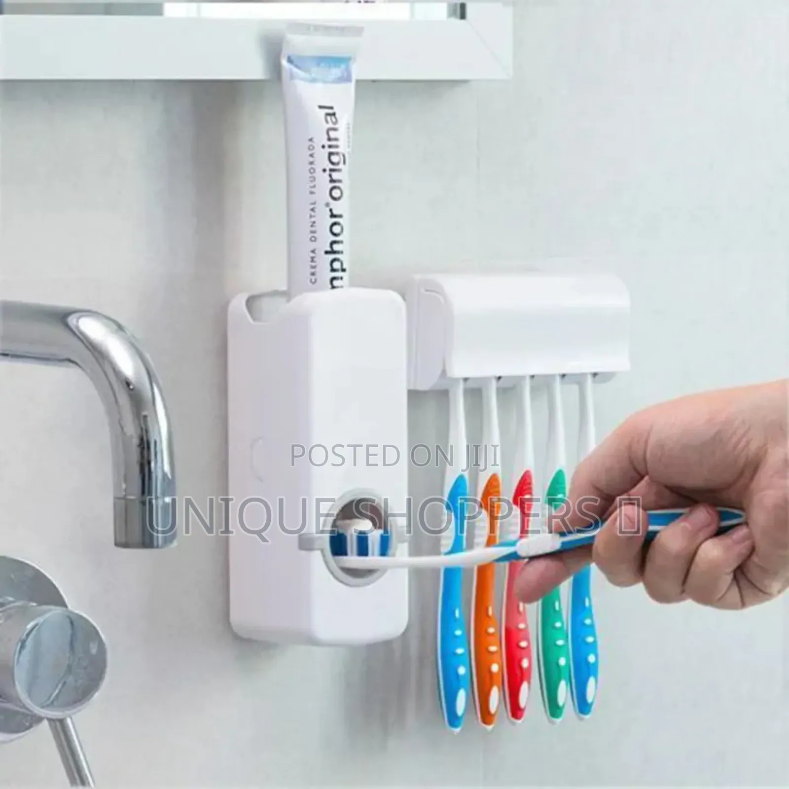 Toothpaste Dispenser Andtoothbrush Holder Set, Wall Mounted Automatic