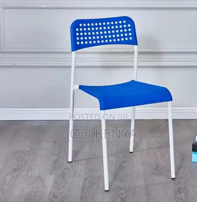 Home Chair; Heavy-Duty Modern Colorful Pp Stack Chair With Metal Legs