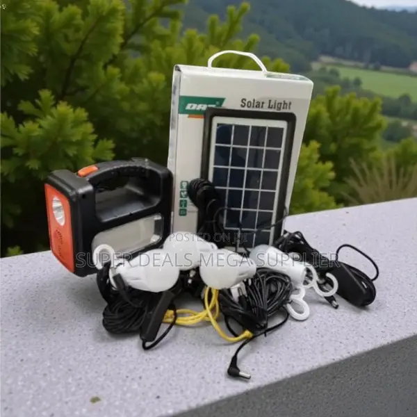 Dat at-9011b Solar Lighting Kit With Fm Radio and Led Bulbs
