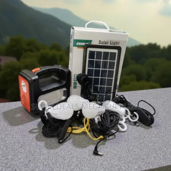 Dat at-9011b Portable Solar Lighting Kit With Bluetooth and Fm Radio