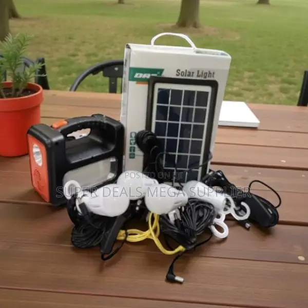 Dat at-9011b Portable Solar Lighting Kit With Torch and Radio