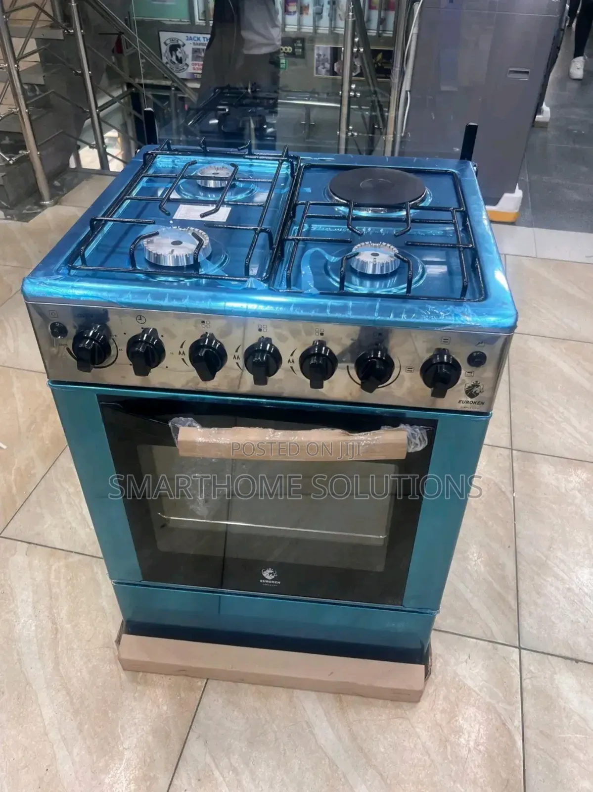 60*65 Euroken  3+1 Standing Cooker With Electric Double Heater