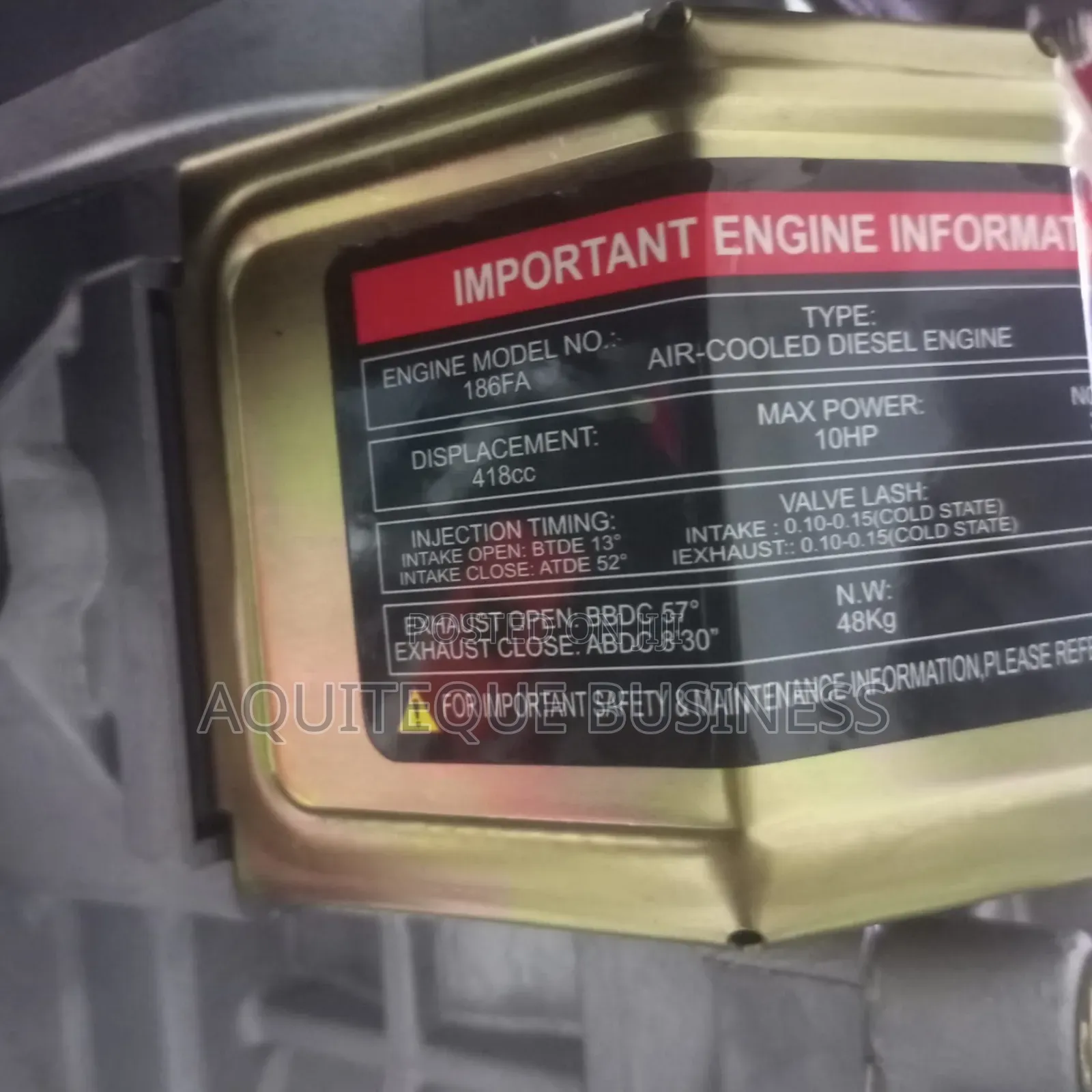 Engine 10hp. 418cc