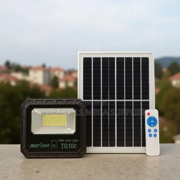 100w Solar Flood Light Light Control Remote Ip66 Waterproof Rated