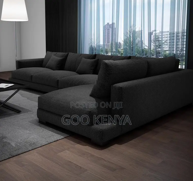 Home Sofa; L-Shaped Sectional Modern Living Room Fabric Sofa Set