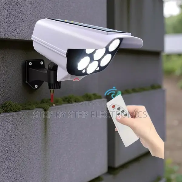 Fake CCTV Camera With Solar Motion Light Outdoor Security Surveillance
