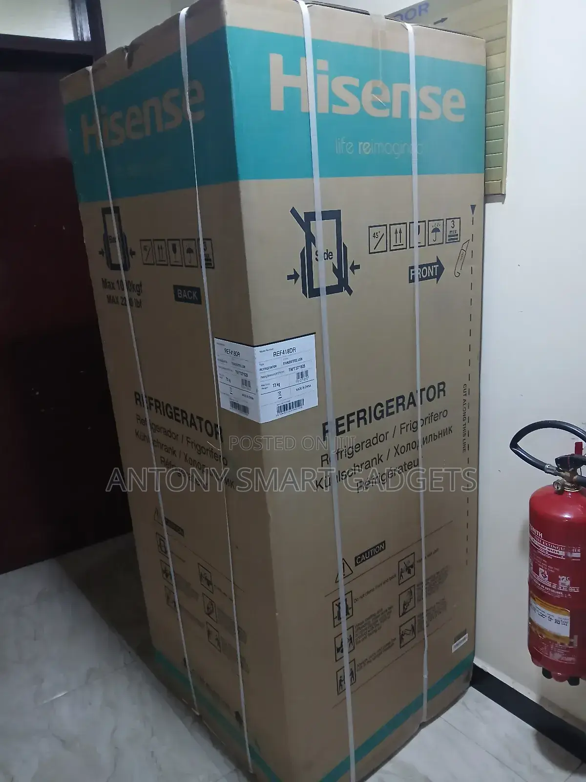 Hisense Fridge 424l Double Door Silver Ref418dr