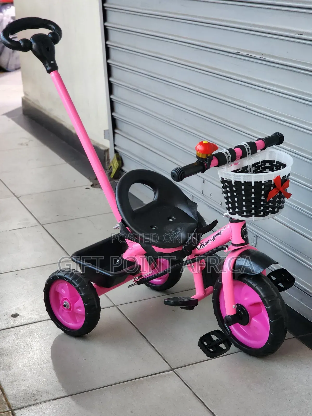 Tricycles With Push Handle,Bell,Basket And Safety Belt