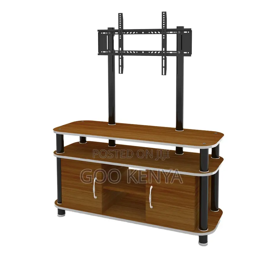 Home Tv Stand; Modern Wooden Floor Tv Unit and Mount for Living Room