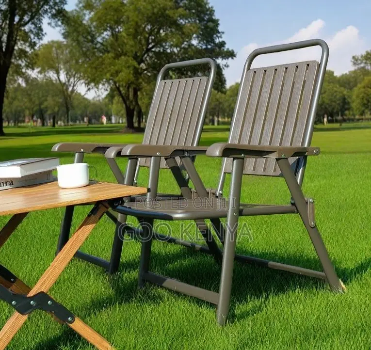 Home Chair; Outdoor Heavy-Dutywaterproof Folding Chair With Armrests