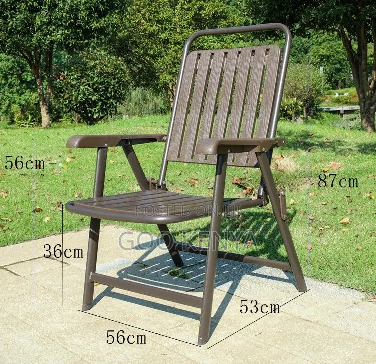 Home Chair; Outdoor Heavy-Dutywaterproof Folding Chair With Armrests