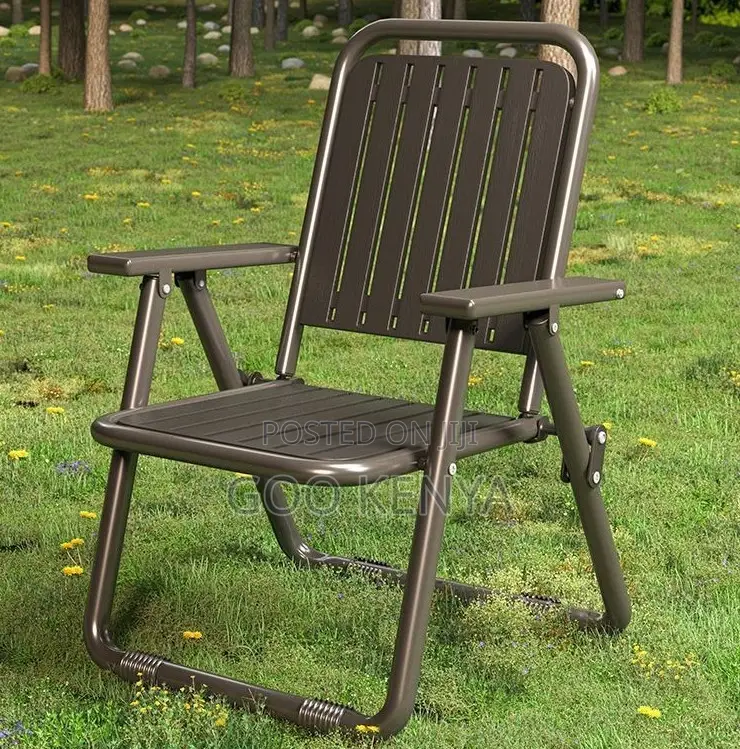 Home Chairs; Waterproof Metal Strip Folding Chair for Indoor/Outdoor
