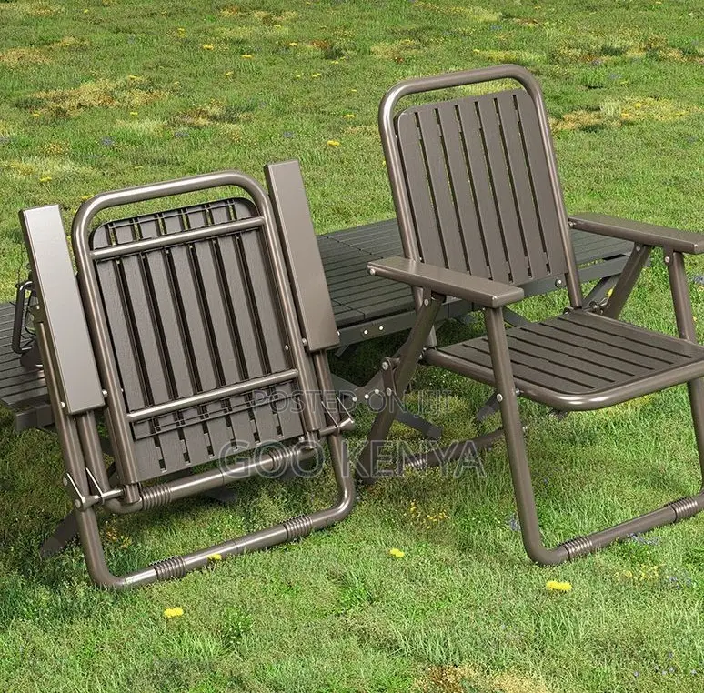 Home Chairs; Waterproof Metal Strip Folding Chair for Indoor/Outdoor