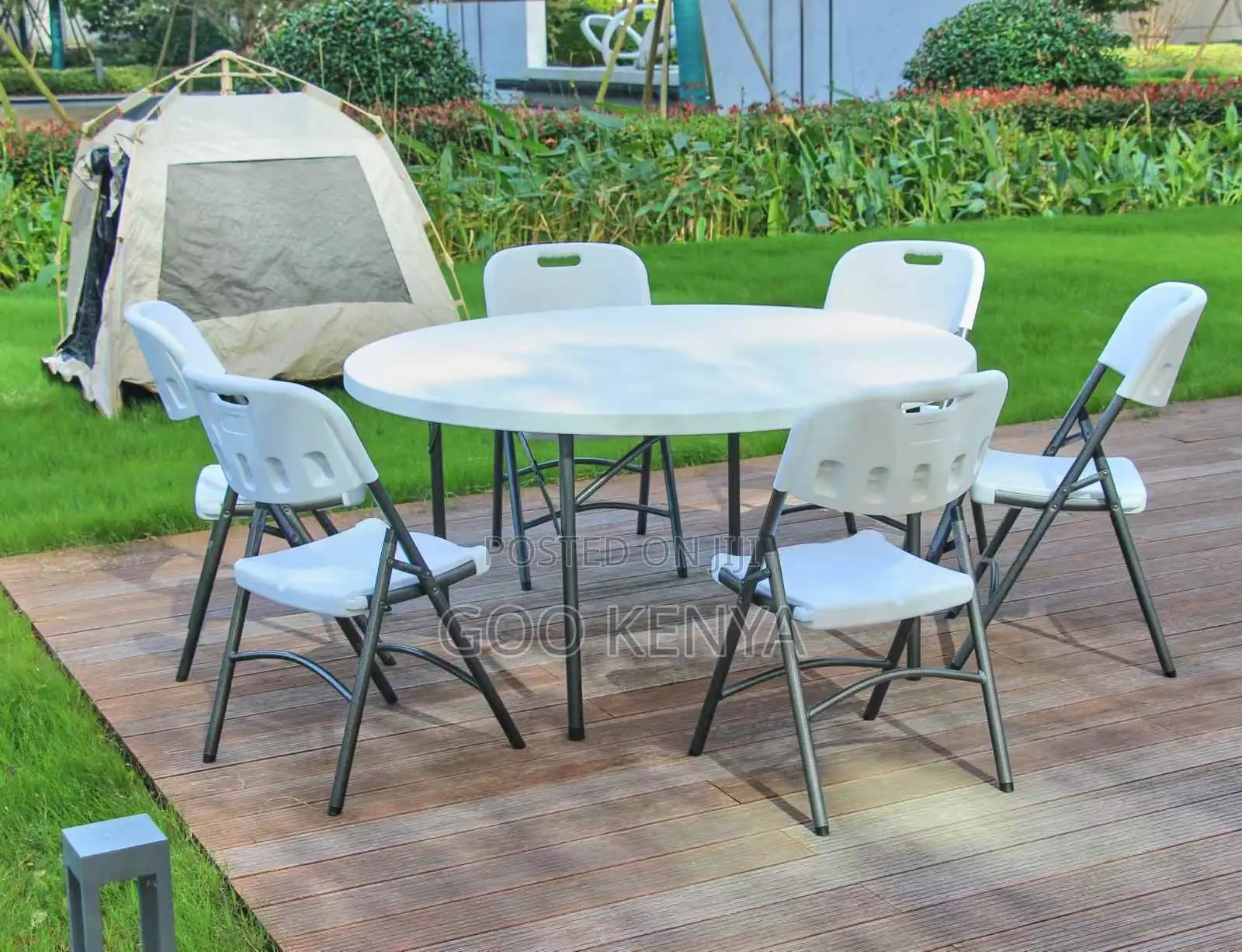 Home Chair; Folding Outdoor Steel Dining Chair With Vertical Backrest