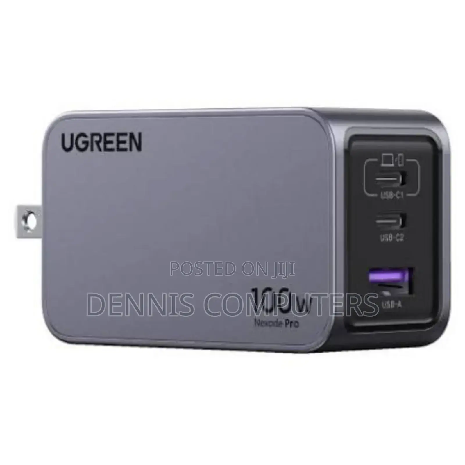 Ugreen Nexode Pro 100w 3-Port Gan Fast Charger Uk Grey