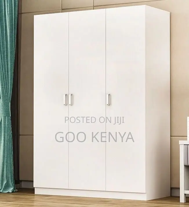 Home Wardrobe; Durable 3-Door Steel Locker for Gym and Office
