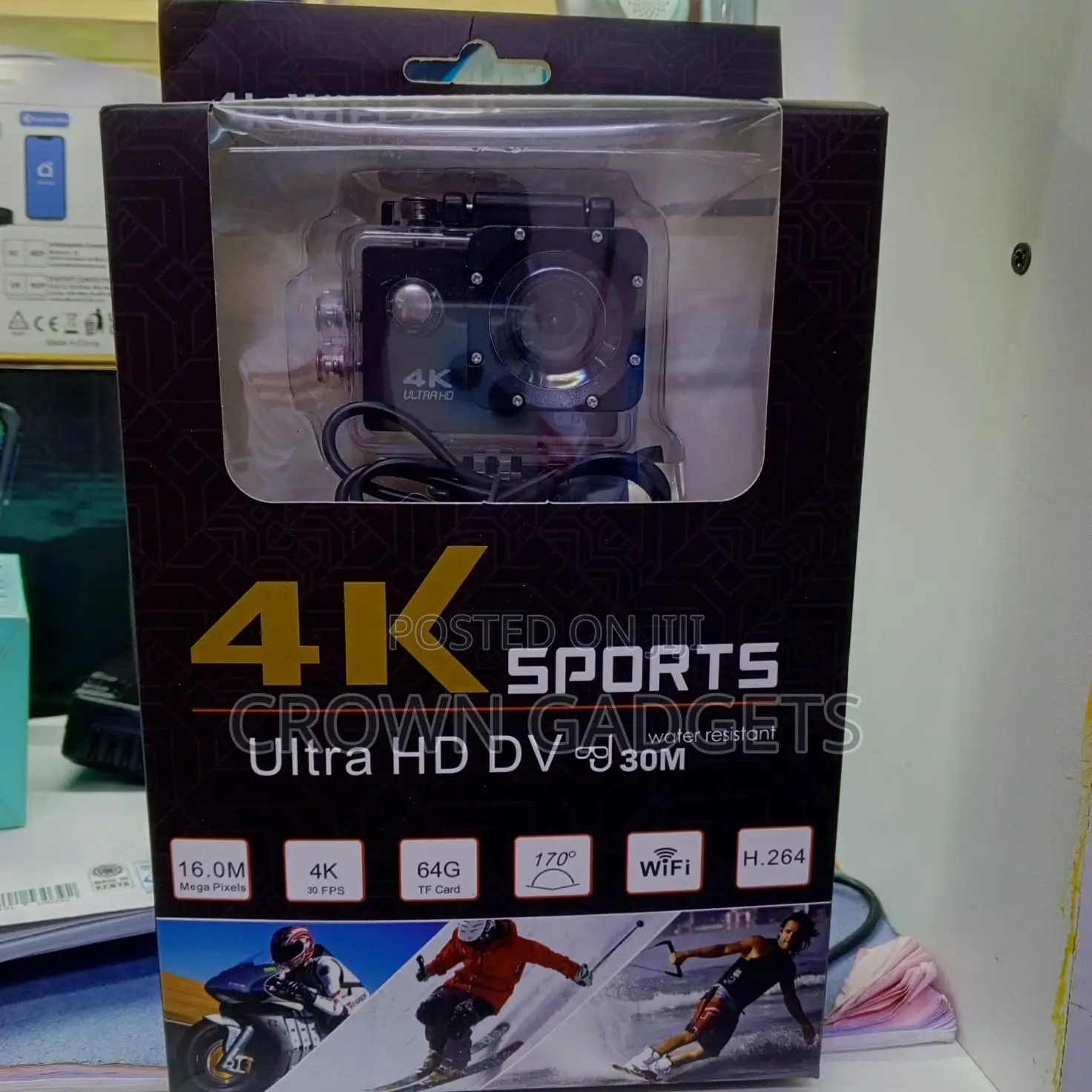  Wifi Waterproof Action Camera With Wide-Angle Lens