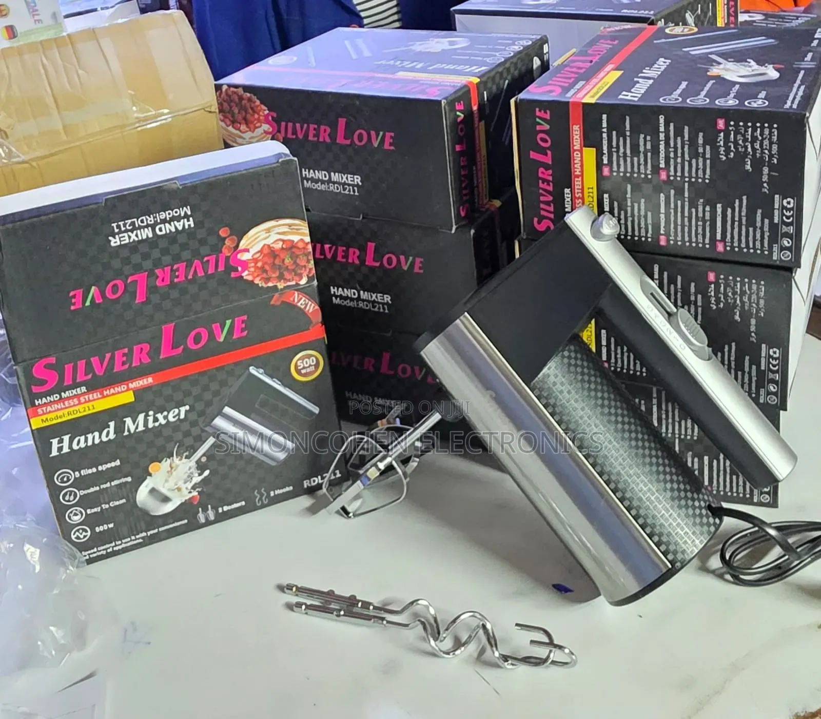 Silver Love Hand Mixer