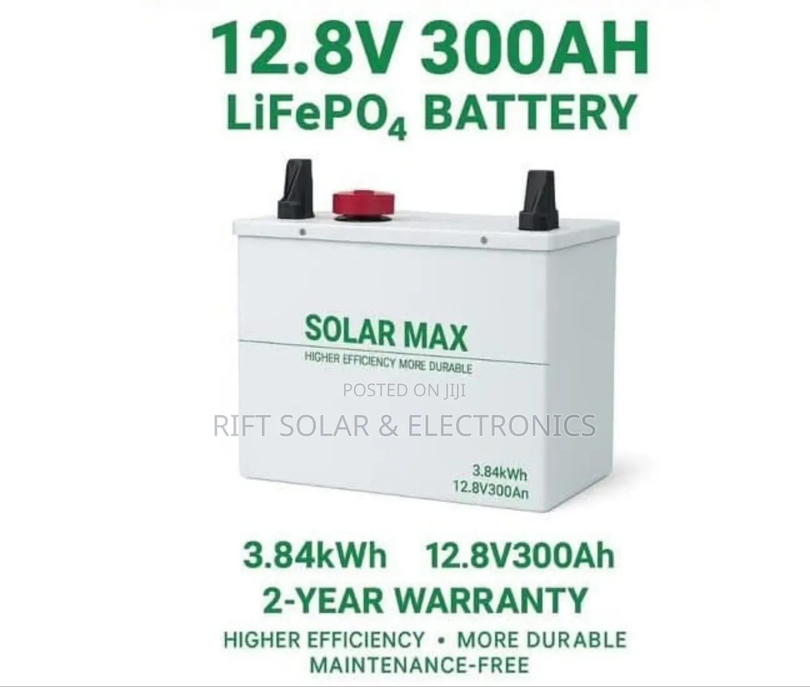 300ah - 12v Solarmax Lithium Ion Heavy Duty Solar Battery for Offgrid