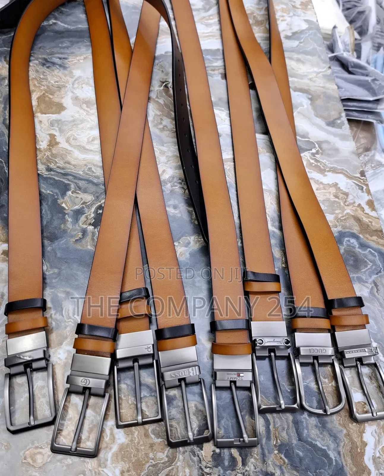 Quality Designer Men Official Double Sided Leather Belt