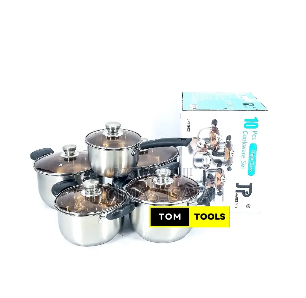 10pcs Jamespot Stainless Steel Cookware Set
