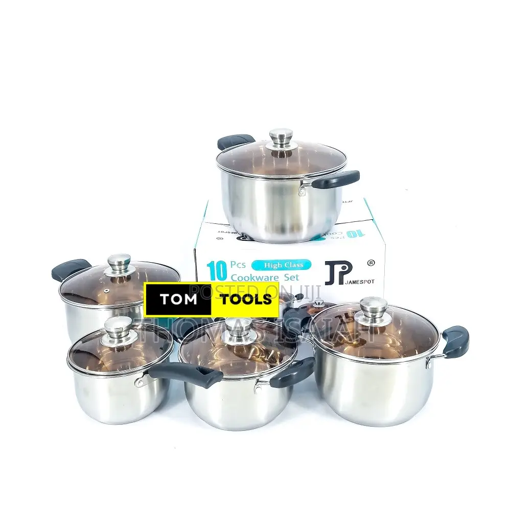 10pcs Jamespot Stainless Steel Cookware Set