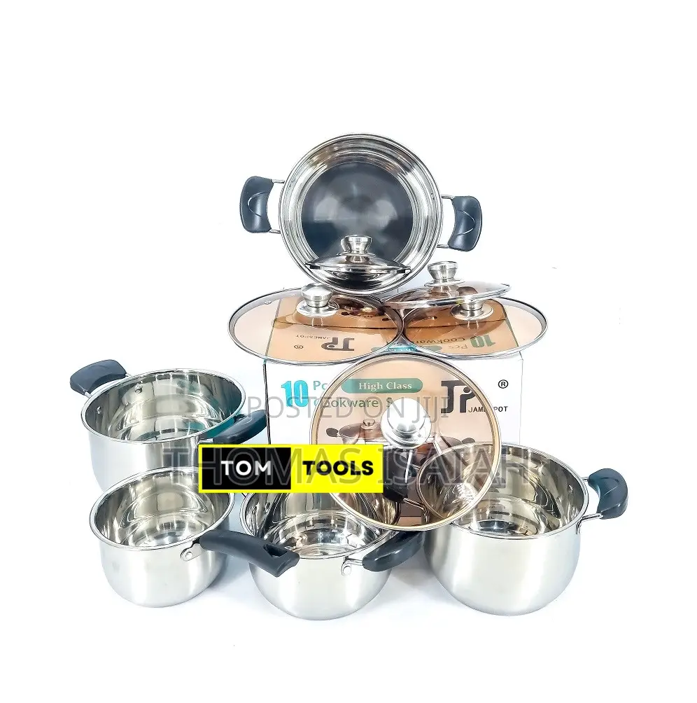 10pcs Jamespot Stainless Steel Cookware Set