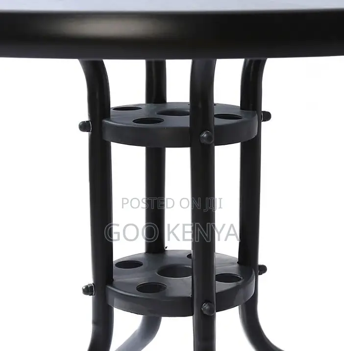 Home Table; Round Patio Garden Water-Tempered Glass Table