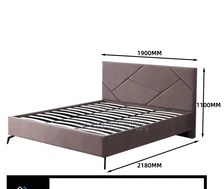 Home Bed; Royal Style Queen/King Fabric Lift Bed